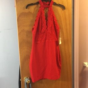 Hot red cocktail dress never worn MEDIUM